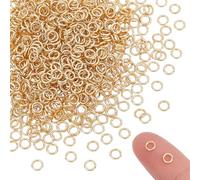 UNICRAFTALE 800pcs Mini Anneaux de Saut Acier Inoxydable Plaqué Or 18 carats 4mm Anneaux de Jonction Ronds pour la Fabrication de Bijoux Boucles D'Oreilles Bracelets Pendentifs Accessoires