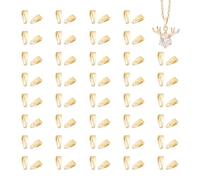 UNICRAFTALE 80pcs Attache Pendentif Plaqué Or 18K Belieres pour Accessoire de Collier Fermoir Pince Bail Clip Connecteur pour Bijoux 7x3x3mm