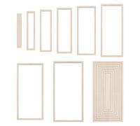 UNICRAFTALE 8Pcs Moule Rectangulaire pour Plaque en Céramique Outils de Poterie Ensemble de Rails Géométriques Concentriques en Bois Moules en Argile Moule pour Découpe et Impression de Céramique