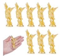 UNICRAFTALE 8pcs Statue Dorée de l'Archange Saint Michel de 79 5mm de Haut Petites Figurines Religieuses en Alliage d'Anges Décorations pour la Décoration de la Maison et du Bureau