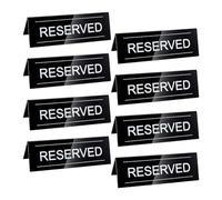 UNICRAFTALE 8Pièces Panneau de Table Réservée en Acrylique pour Réservation D'Invités Plaque de Signe Réservée pour Restaurant Support de Bureau Signe Réservé Double Face Noir pour Restaurants de Fête