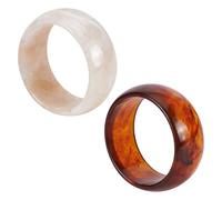 UNICRAFTALE Bracelet Large en Résine Acrylique 2 couleurs Style Rétro Géométrique 2cm Style Vintage Manchette Tendance pour Femme