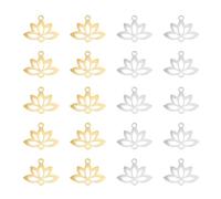 UNICRAFTALE Breloque en Acier Inoxydable Fleur de Lotus Liens Creux Laser Découpé Yoga Métal Dangle Boucle d'Oreille Pendentif
