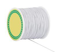 UNICRAFTALE Ca. 100 m/Rolle 0.8 mm Nylonfadenschnur Chinesische Knotenschnur Silberfaden Perlenfaden Perlenkordel Für DIY-Schmuckarmbänder Basteln