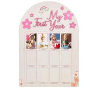 UNICRAFTALE Cadre Photo de Ma Première Année Tableau des Étapes D'Un Mois Petit Collage Photo Mural en Bois Souvenir de Bébé Décoration de Chambre D'Enfant Cadeaux pour Garçon et Fille 12cm