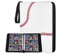 UNICRAFTALE Classeur Cartes Baseball Avec Poches 900 Emplacements Blanc Porte Cartes Collection Compatible Avec Topps Cards Porte Cartes Cuir Cadeaux Pour Collectionneurs