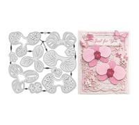 UNICRAFTALE Découpe à Emboîtement Orchidées Superposées pour Création de Cartes Gabarits de Gaufrage Réutilisables Thème Floral Poinçons de Découpe pour Scrapbooking Album Décor Artisanal 17x15.5cm
