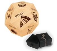 UNICRAFTALE Dés de Décision Alimentaire Diverses Cuisines Tamis de Décision en Bois avec Pochettes D'Emballage en Velours Dés de Soirée en Amoureux Cadeaux pour Lui Elle Décisions de Dîner pour Couple