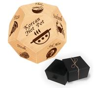 UNICRAFTALE Dés en Bois Décision Alimentaire Cadeaux de Mariage Dés de Soirée en Amoureux Déss Alimentaires Amusants avec Pochettes d'emballage en Velours pour Cadeaux de Saint Valentin Anniversaire