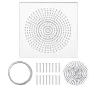 UNICRAFTALE Éléments de Fil de Gabarit de Cintrage de Fil 12.65x12.65cm Carrés de Fil Acrylique Planches D'Enroulement Organisateur de Fil avec Chevilles en Métal pour Outils de Fabrication de Bijoux