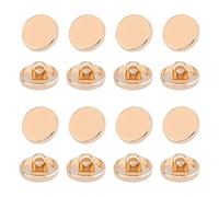 UNICRAFTALE Environ 100 pièces 11.5mm de Diamètre en Alliage Boutons de Couture Tige Blazer Plat Rond Sport Laine Manteaux Boutons pour Bricolage Artisanat (Or Clair)