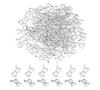 UNICRAFTALE Environ 100Pcs Breloque Double Cœur Métal Pendentif Double Cœur Mini Breloques Creuses Argent Antique pour la Fabrication de Colliers Boucles D'Oreilles et Bracelets Trou 1.5mm