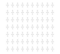UNICRAFTALE Environ 100pcs Pendentifs en Acier Inoxydable 304 Croix Motif Charms Ton Argent Petit Trou Pendentif pour Femmes Colliers Fabrication de Bijoux 12x7x1mm, Trou 1mm