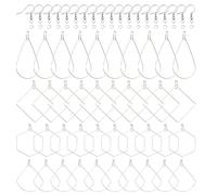 UNICRAFTALE Environ 120 pièces 4 Types de Boucles d'oreilles Hypoallergéniques de Fabrication de Boucles d'oreilles en Acier Inoxydable Crochets avec Anneaux de Saut pour Bijoux, Couleur Inoxydable