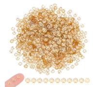UNICRAFTALE Environ 2000 pièces de Caps de Perles Fleuries de 6 mm en Vrac Dorées Espaceurs à Pétales Lâches Caps Floral pour Fabrication de Bijoux Boucles d'Oreille Bracelet Collier Trou de 1mm