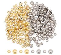UNICRAFTALE Environ 400 Pcs 2 Couleurs Apetalous Flower Bead Cups 4~6mm 304 Spacer Bead Cups en Acier Inoxydable Bead End Cups Spacers Flower Cups pour Bracelet Collier Fabrication de Bijoux
