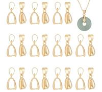 UNICRAFTALE Environ 50 fermoir à Pince pour Pendentif Plaqué Or 14 carats Fermoir en Métal pour la Fabrication de Bijoux Trou de 4x6mm