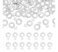 UNICRAFTALE Environ 60 pièce 201 breloques en Acier Inoxydable Symbole de Genre Personnalisé pour Femme Breloques Tendance en Argent Pendentifs Symbole de Vénus pour la Fabrication de Bijoux