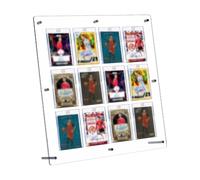 UNICRAFTALE Étui de Présentation en Acrylique pour 12 Cartes Socle Transparent en PVC pour Bureau Organisateur de Cartes de Sport Carrées Boîtier d'Exposition pour Collection de Jeux 65x345x345 mm