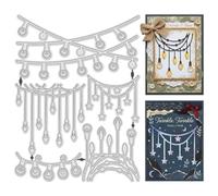 UNICRAFTALE Fantasy Light String Decoupoir pour Création de Cartes Réutilisable Thème Lumineuse Carbon Modèle de Gabarit Embossage Découpage pour DIY Scrapbooking Album Décor 18x13.5cm