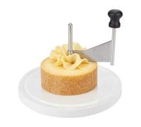 UNICRAFTALE Girolle À Fromage Coupe Tête De Moine Pour Planche Charcuterie | Lame En Acier Inoxydable Socle En Marbre Blanc Tapis Antidérapant Pour Fromage Semi-Dur Nettoyage Facile