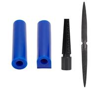 UNICRAFTALE Kit de 4 Pièces pour Sculpture de Cire de Bague Tubes de Cire de Bague Bleus avec Élargisseur de Trou de Tube de Cire Mandrin de Bague et Lime Double Face pour la Fonte à la Cire Perdue