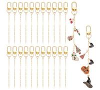 UNICRAFTALE Kit de Fabrication de Porte Clés 60 Sets avec Charms Dorés Fournitures DIY Chaînes à Clips et Extensions Lot de Chaînes pour Création de Bijoux Cadeaux de Vacances Longueur 11,5 cm