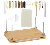 UNICRAFTALE Kits de Reliure Presse à Livre Ensemble de Presse à Reliure Ensemble Outils de Démarrage pour Reliure de Livres Faits à la Main Portables Plieuses à Os et Aiguilles à Gros Chas