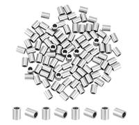 UNICRAFTALE Lot de 100 tubes en Acier Inoxydable Perles Droites et Longues Lisses et Amples Diamètre de 304mm pour Bracelets Loisirs Créatifs Fabrication de Bijoux 3mm