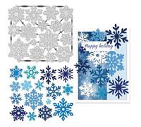 UNICRAFTALE Matrices de Découpe en Métal pour L'Hiver Flocons de Neige Pochoirs de Gaufrage Matrices Durables pour la Fabrication de Cartes