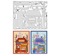 UNICRAFTALE Matrices de Découpe en Métal Réutilisables pour Boutiques Pochoirs de Gaufrage Pochoirs D'Arrière Plan Matrices pour la Fabrication de Cartes Bricolage Artisanat Scrapbooking Décoration