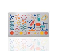 UNICRAFTALE Modèles en Acier Inoxydable Pochoir de Molécule de Chimie Métallique pour Dessin Artisanal Modèles de Code Moléculaire Réutilisables pour Notes de Laboratoire Pyrogravure