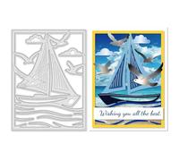 UNICRAFTALE Mouette Matrices de Découpe Thème de Bateau à Voile Cadre de Découpe Métal pour Scrapbooking Matrice Pochoir DIY Gaufrage Papier Album Photo Décor Artisanal