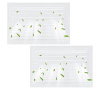 UNICRAFTALE Paire de 2 Ventails de Pignon en Aluminium Blanc Mat pour Combles Abri Mur à Persiennes avec Grille de Ventilation Extérieure Micro Mesh pour Garage Plafond 300x200mm
