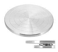 UNICRAFTALE Plateau Tournant en Céramique et Métal de 24.5cm Support Rotatif en Céramique avec Roulements à Billes Accessoires de Décoration Argile Modélisme