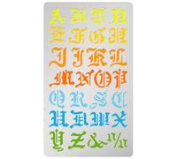 UNICRAFTALE Pochoir Métal pour Artisanat Gravure Sur Bois Lettres de Alphabet Pochoir Acier Inoxydable Modèles de Peinture Réutilisables pour Journalisation Sculpture Sur Bois Marque Page Dessin