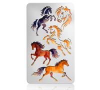 UNICRAFTALE Pochoir Métallique Élément Cheval Silhouette Modèles Chevaux Réutilisables Pour Gabarit Acier Inoxydable Pour DIY Scrapbooking Album Photo Papier Décoratif Carte