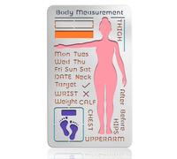 UNICRAFTALE Pochoirs en Métal Pyrogravé Modèle Mesures corporelles en Acier Inoxydable Réutilisables pour Agenda Scrapbooking Suivi des Habitudes Hebdomadaire