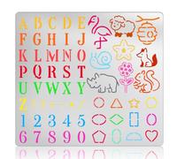 UNICRAFTALE Pochoirs Métal pour Artisanat Gravure Sur Bois Alphabet et Chiffres Pochoir Réutilisable Acier Inoxydable Pochoir Animal Géométrique pour Journalisation Dessin Sculpture Scrapbooking