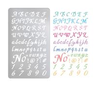 UNICRAFTALE Pochoirs Métalliques pour Artisanat Gravure Sur Bois Alphabets Chiffres Pochoir Réutilisable Acier Inoxydable Modèle de Lettres Bouclées pour Journalisation le Dessin Aérographe Sculpture