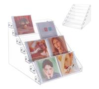 UNICRAFTALE Présentoir à CD en Acrylique à 7 niveau Organiseur de Rangement pour CD Boîtier DVD Support Transparent pour CD Pouvant Contenir Jusqu'À 56 boîtiers CD Standard de 37x30.5x28.5cm