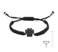 UNICRAFTALE Réglable 4.3-7.5 cm Bracelet Acier Inoxydable Avec Empreinte De Patte Bijou Commémoratif Pour Animaux Avec Fermoir Sécurisé Urne Porte Cendres Cadeau Pour Deuil Animalier