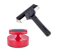 UNICRAFTALE Rouleau D'Impression en Caoutchouc Rouge et Rouleau en Caoutchouc Noir pour Artisanat les Rouleaux Brayer les Rouleaux de Peinture et Encre Outil pour Estampage Scrapbooking la Sérigraphie