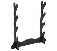 UNICRAFTALE Support 4 Niveaux Pour Sabre Laser Épée Katana MDF Noir Présentoir En Bois Porte Épée Samouraï Rack Cosplay Porte Armes 37x9.9x40.3cm