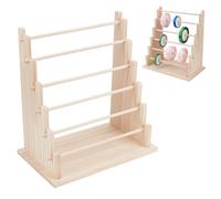 UNICRAFTALE Support De Rangement Pour Ruban En Bois Presentoir Pour Couture | Bois Massif,6 Niveaux,Structure Stable,Pas De Bavure,Montage Facile,Rubans Washi,Amateur De Bricolage