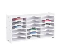 UNICRAFTALE Support de Rangement pour Tampons Encreurs 18 grille Boîte de Rangement pour Tampons Encreurs Organisateur de Rangement pour Tampons Encreurs Support de Tampon Blanc pour Bureau