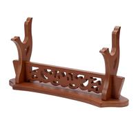 UNICRAFTALE Support pour Sabre Lasers à Support pour Épée Support Katana en MDF Brun Support en Bois pour Sabre Lasers Porte Épée Samurai Rack Cosplay Porte Épées pour Canne à Pêche Flûte 38.5x10x19cm