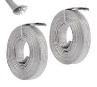 UNICRAFTALE Tresse Métallique Tressée en Acier Inoxydable 15mm De Large Gainage Câble Écran 8m Manchon Protecteur Ruban Métallique Extensible pour Protection Câbles Électriques