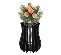 UNICRAFTALE Vase Noir pour Fleurs Artificielles Vase pour Bouquet de Fleurs Vases Puzzle en Bois Vases à Fleur Roses Fleur de Cerisier Tournesol Tulipes Jonquilles Lotus