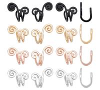 UNICRAFTLE 16 Pcs 4 Couleurs Pression Acupression Clips Créoles Amincissants Sans Perçage Thérapie Germanium Clips Créoles pour Femmes et Hommes Bijoux de Mode Ensemble Cadeau